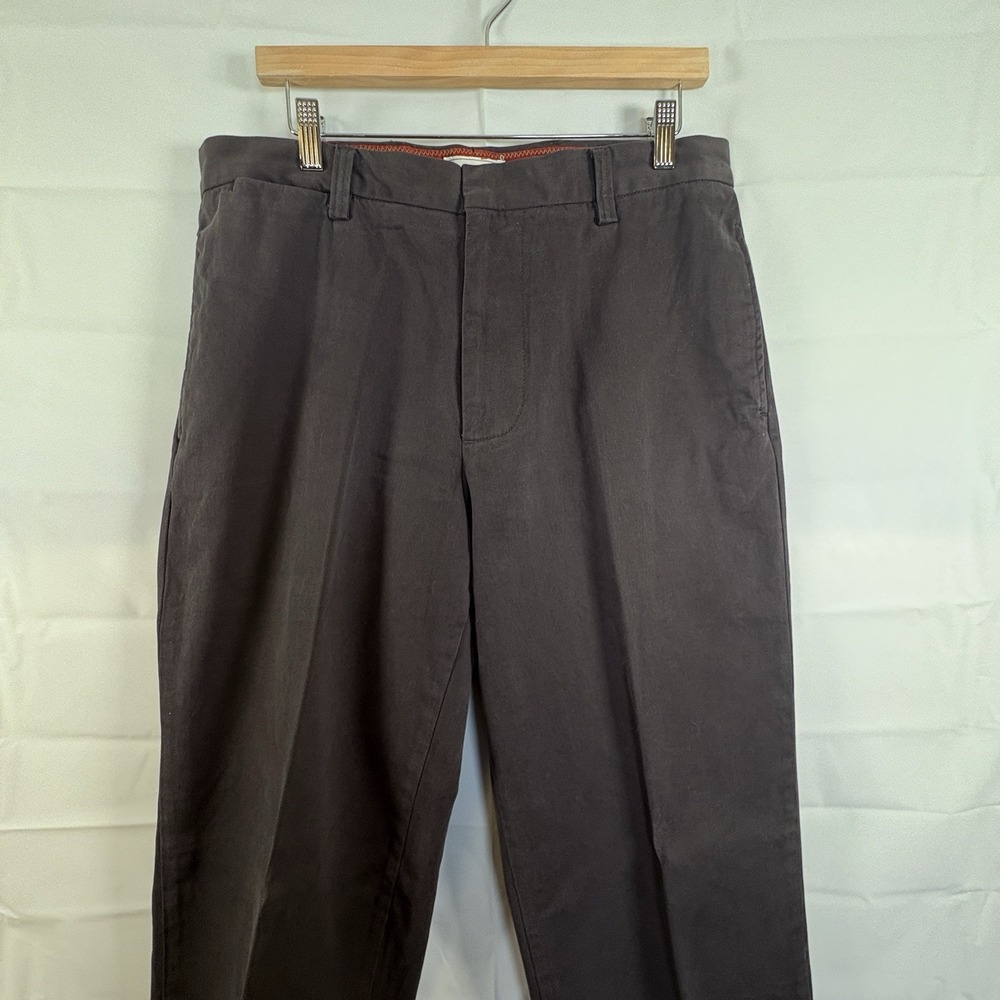 Dockers Mens 34 Gray Khaki Pants Cotton Twill Relaxed Straight Flat Front N-446